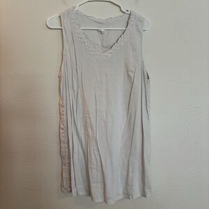 Kleen Womens Large Tunic Top Linen Sleeveless Lagenlook Boho Summer Tank Blouse